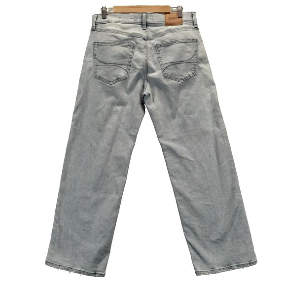 Hollister Vintage Loose Jeans Men 32x30 Light Blue Straight Leg Distressed Denim - Picture 3 of 7